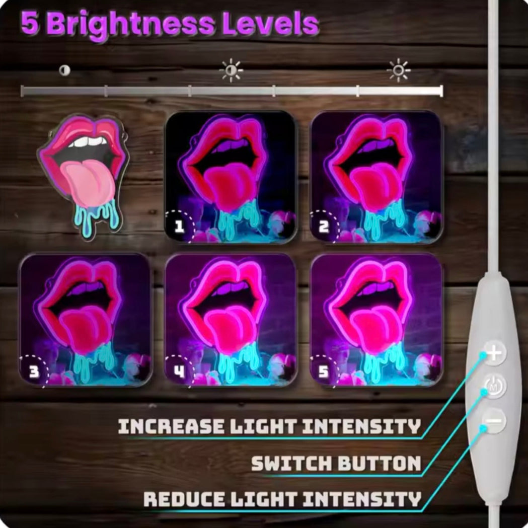 UV Printed Neon Tongue