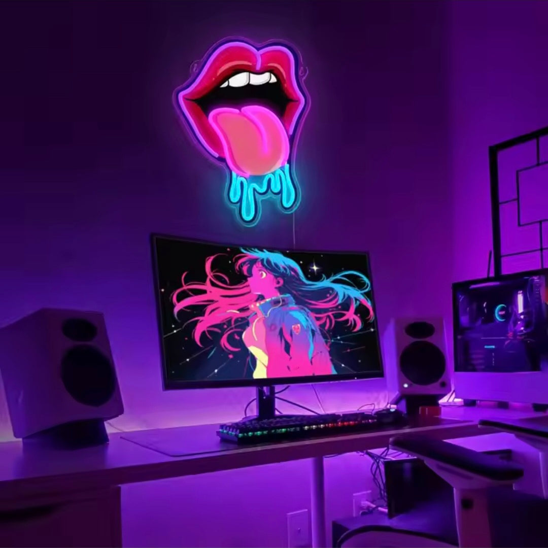 UV Printed Neon Tongue