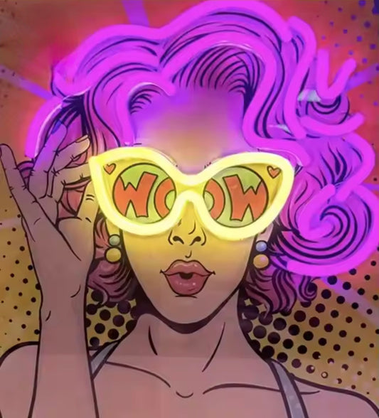 Wow Lady Art Neon Sign